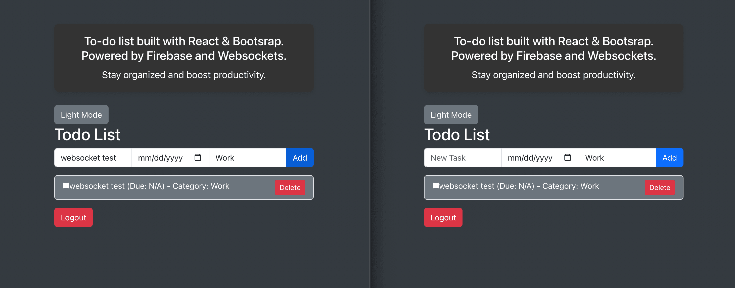 WebSocket Todo-List Backend